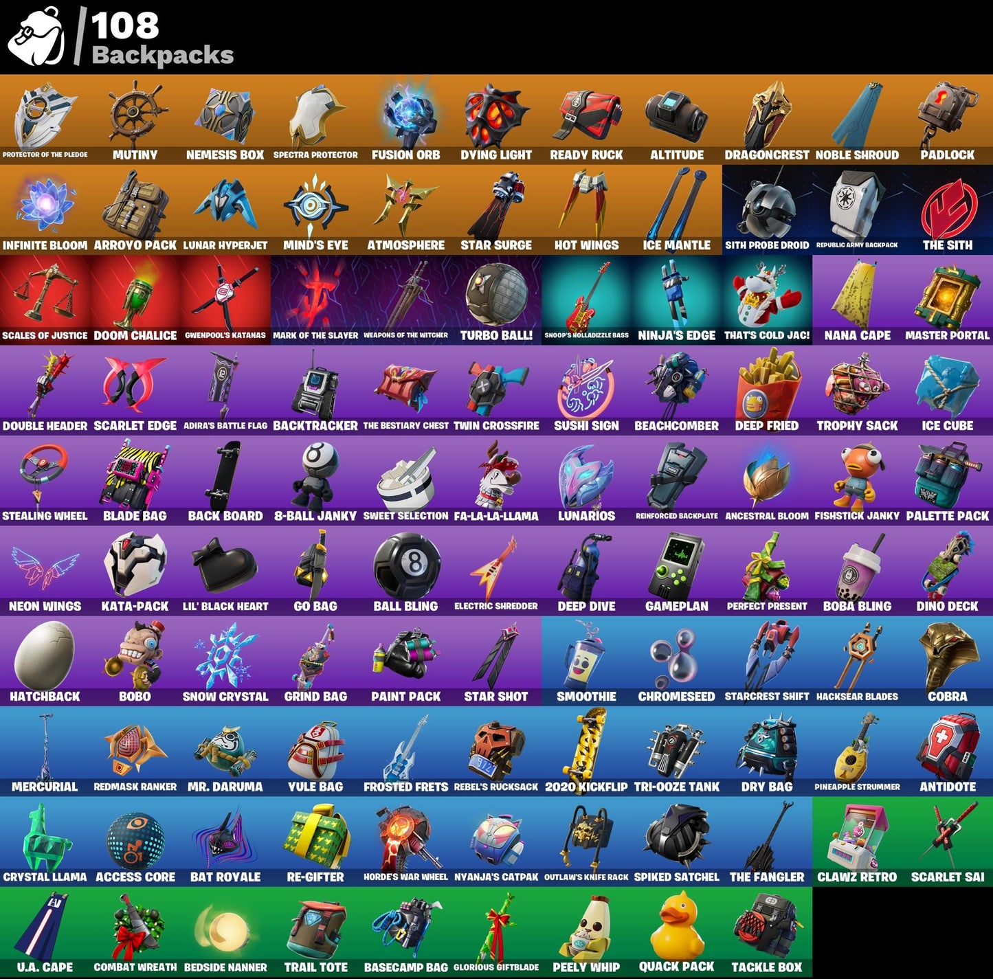74 SKINS / EON/ FA/ NINJA/ THE SCIENTIST / ROX / RUIN