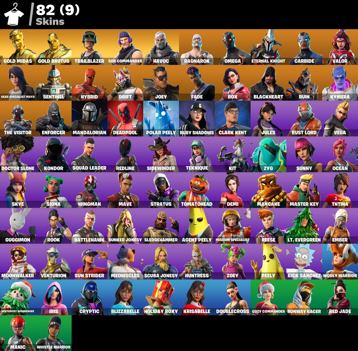 82 SKINS / TAKE THE L / FA / TRAIBLAZER / HAVOC / SUB COMMANDER / OMEGA / MIDAS