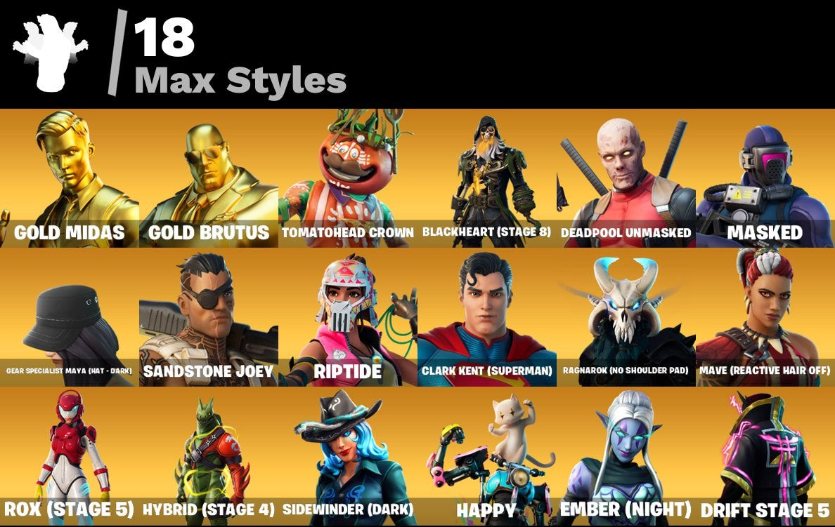 82 SKINS / TAKE THE L / FA / TRAIBLAZER / HAVOC / SUB COMMANDER / OMEGA / MIDAS